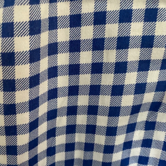 NWT New York & Company Gingham Peplum Top with Tie in Size Medium - Picture 4 of 9